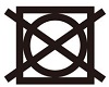 四角に丸と×