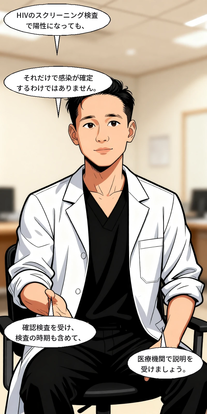 HIVスクリーニング検査が陽性になった人の話。(41/44)